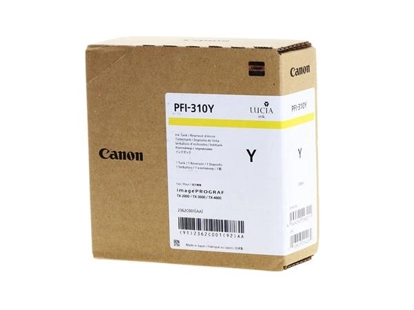 Een INKTCARTRIDGE CANON PFI-310Y GEEL koop je bij Buro De Peuter