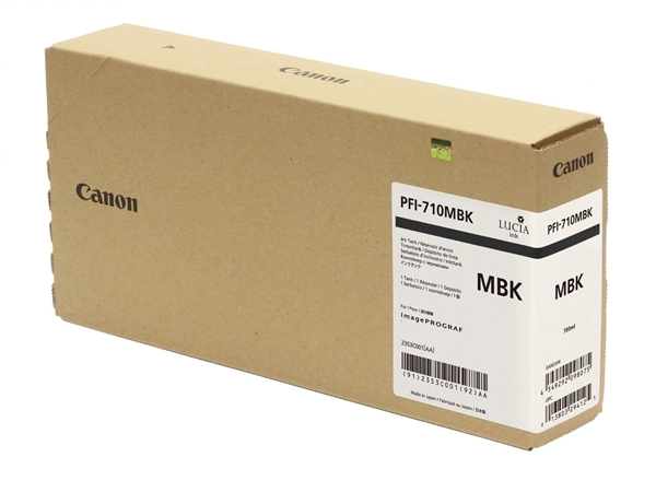 Een INKTCARTRIDGE CANON PFI-710MBK - MAT ZWART GROOT VOLUME koop je bij Buro De Peuter