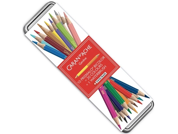 Een Caran d’Ache Prismalo bicolor set van 10 potloden koop je bij Buro De Peuter