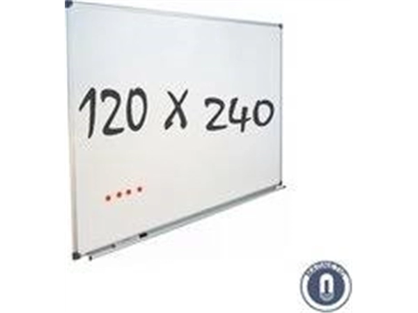 Een WHITEBOARD EMAILSTAAL WIT MET ALU PROFIEL 8MM 120X240CM koop je bij Buro De Peuter