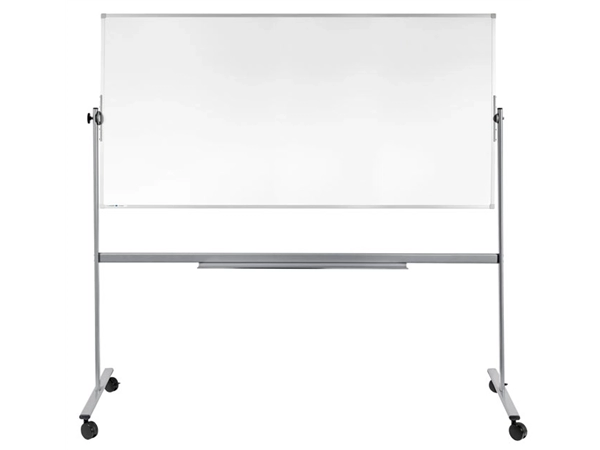 Een MOBIEL KANTELBAAR WHITEBOARD MET REM 120X220CM DUBBELZIJDIG BESCHRIJFBAAR koop je bij Buro De Peuter