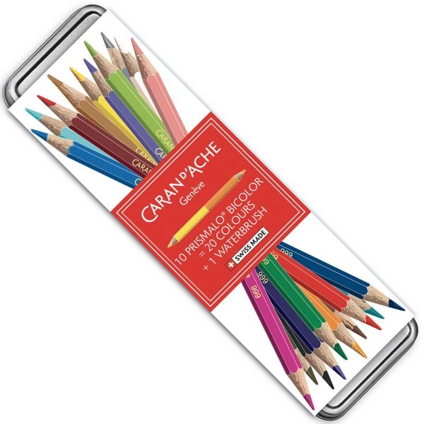 Een Caran d’Ache Prismalo bicolor set van 10 potloden koop je bij Buro De Peuter