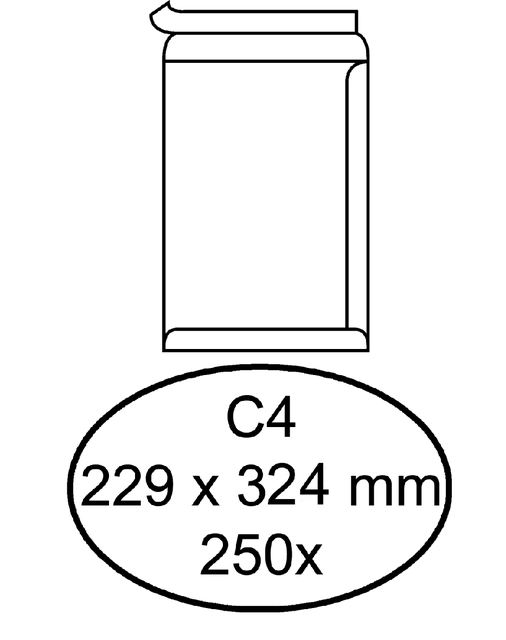 Een ENVELOP WIT 229X324MM - ZELFKL. MET STRIP - 1 PALLET (70 DOZEN) koop je bij Buro De Peuter