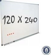 Een WHITEBOARD EMAILSTAAL WIT MET ALU PROFIEL 8MM 120X240CM koop je bij Buro De Peuter