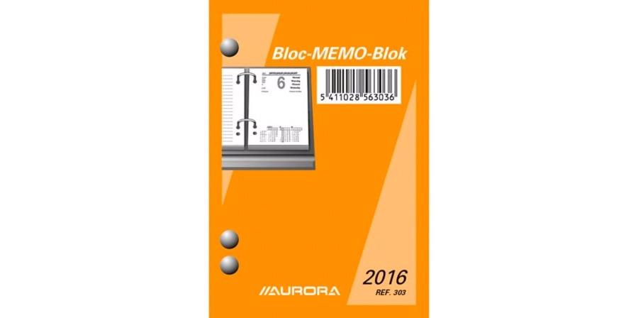 Een MEMOBLOK AURORA 2018 VIERTALIG koop je bij Buro De Peuter